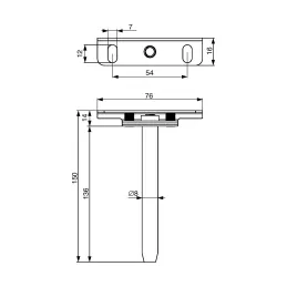Skrita konzola 8 x 150 mm