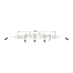 LED-trak VIRTUAL IP20, 12 W/m, 120 LED-diod – 5 metrov