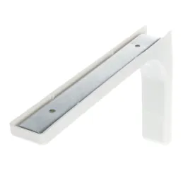 Kovinski konzolni nosilec s pokrovčkom 237 x 143 / Bela