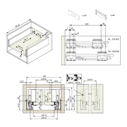 Kuhinjski zaboj – INTERBOX Premium 16 – 84 mm / Bel