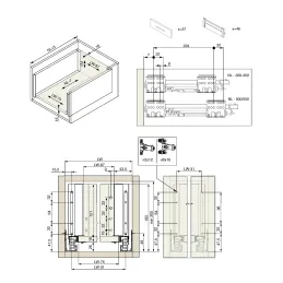Kuhinjski koš – INTERBOX Premium 16 – 167 mm / antracit