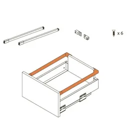 Komplet strešnih nosilcev za kuhinjski zaboj – INTERBOX Premium / Antracit