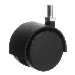 Črno pohištveno kolesce z vijakom CHAIR – brez zavore / 50 mm