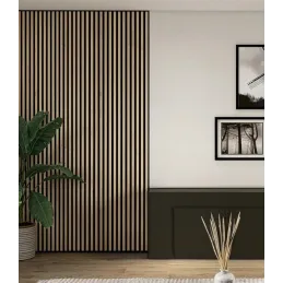 Lamelni dekorativni profil MARTEL / Naravni hrast – črna