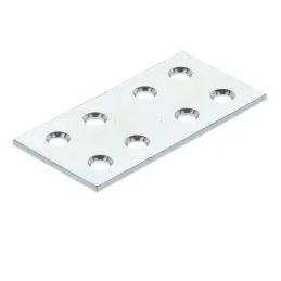 Spojna ploščica 60 x 30 mm / Bela cinkana prevleka
