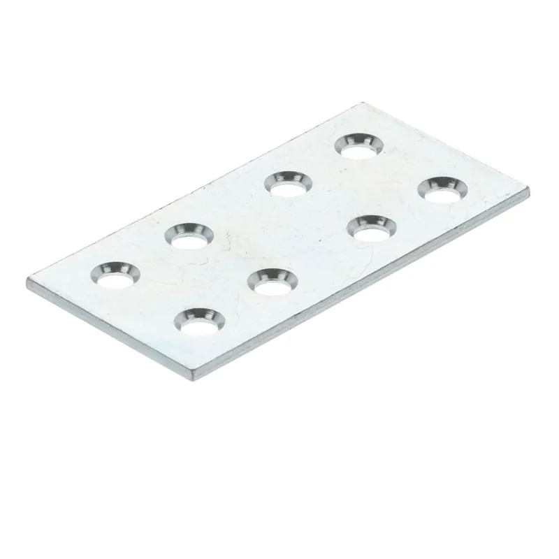 Spojna ploščica 60 x 30 mm / Bela cinkana prevleka