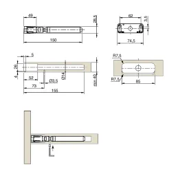 Skrita konzola TRIADE Maxi T40 / nikel