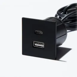 Električna vtičnica USB-polnilnik VersaPick / Mat črna