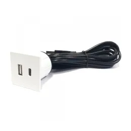 Električna vtičnica z USB-polnilnikom VersaPick / mat bela
