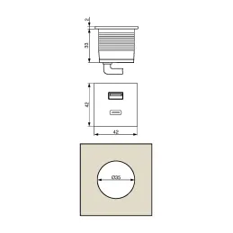 Električna vtičnica z USB-polnilnikom VersaPick / mat bela
