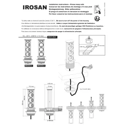 Izvlečna vtičnična enota BRICK SCHUKO 3x230 V + USB A / nerjavno jeklo
