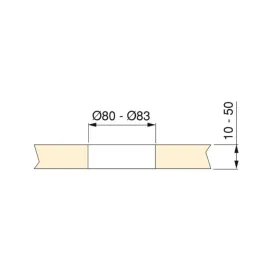 Namizna vtičnica CIRCLE 80 SCHUKO 1x230V + USB A-C / črna