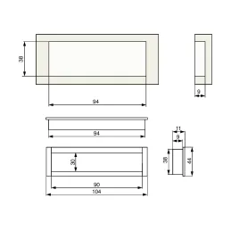 Poglobljena ročica PANTER / aluminij