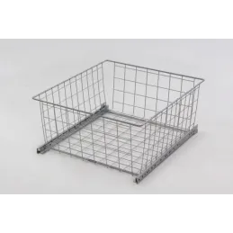 Izvlečna košara za omaro EKONOM / Srebrna