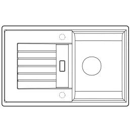 Granitno pomivalno korito Blanco ZIA 45 S / vulkansko siva