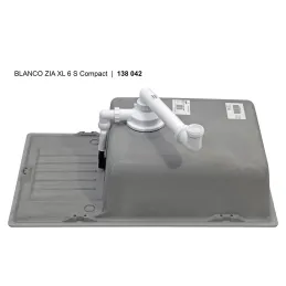 Granitno pomivalno korito Blanco ZIA XL 6 S Compact / Belo