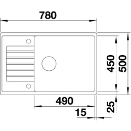 Granitno pomivalno korito Blanco ZIA XL 6 S Compact / vulkansko siva