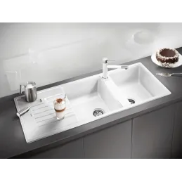 Pomivalno korito iz keramike Blanco ZIA 8 S / Bela soft