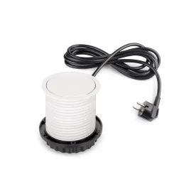 Izvlečna električna vtičnica VERTIKAL SCHUKO 3× 230 V + 2× USB / mat bela