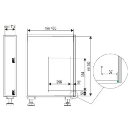 Popolnoma izvlečni koš K-LINE 150 mm / Antracit