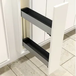 Popolnoma izvlečna košara K-LINE 150 mm / Srebrna