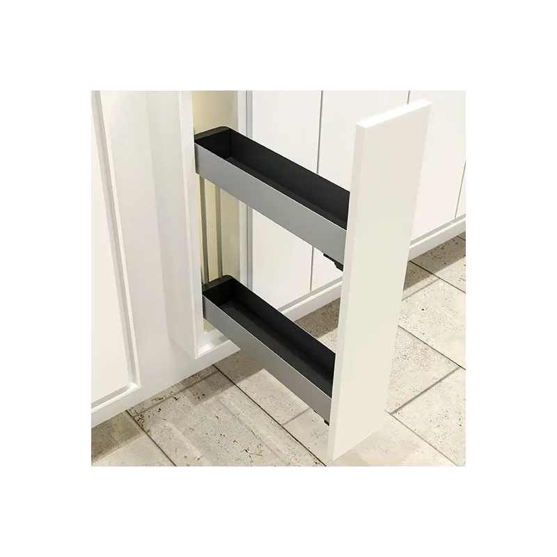 Popolnoma izvlečna košara K-LINE 150 mm / Srebrna