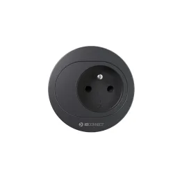 Električna vtičnica ATOM FRENCH 1 x 230 V / Črna matirana