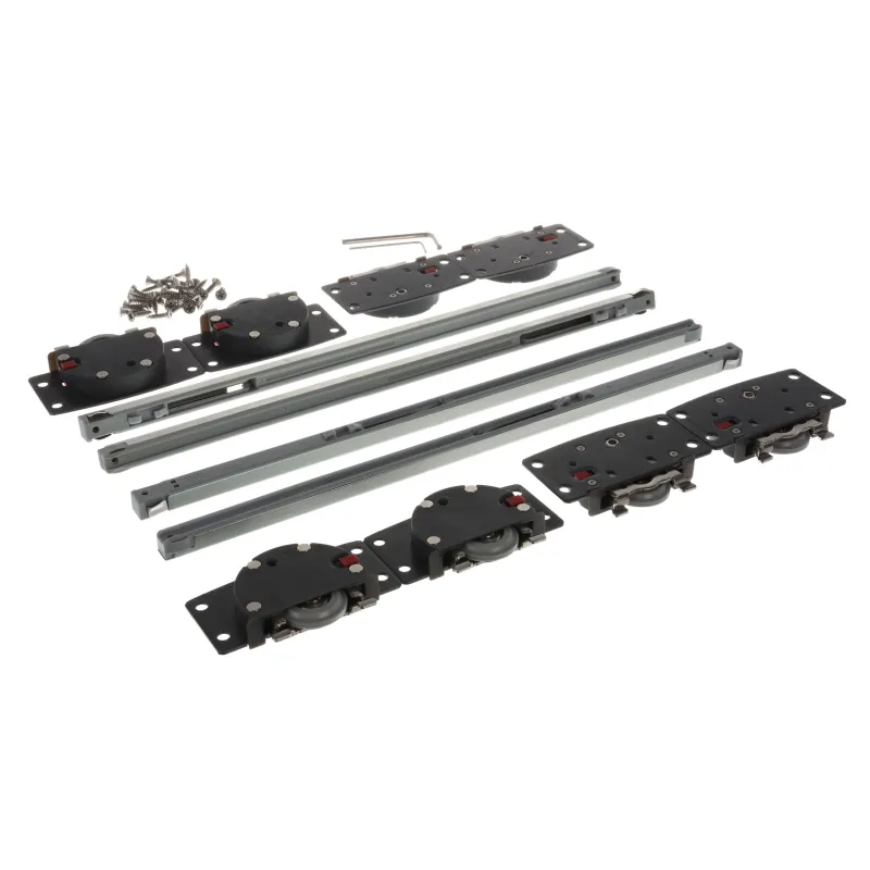 Komplet za dvokrilna drsna vrata z blaženjem SIMPLEX / aluminij