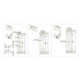 Komplet za dvokrilna drsna vrata z blaženjem SIMPLEX / aluminij