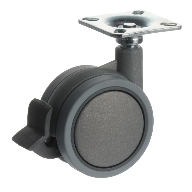 Pohištveno kolesce LUNO 60 mm z zavoro / Siva
