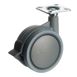 Pohištveno kolesce LUNO 75 mm z zavoro / Siva