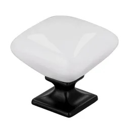 Keramični gumb DIAMON / bela + porcelan