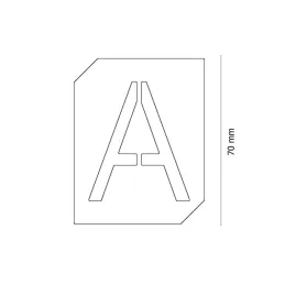 Cedulka na dvere alebo stenu "A" / Čierna matná