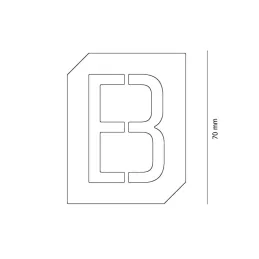 Ploščica za vrata ali steno »B« / Črna matirana