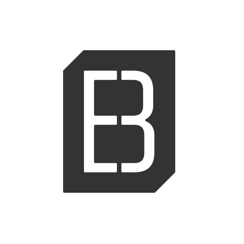 Ploščica za vrata ali steno »B« / Črna matirana