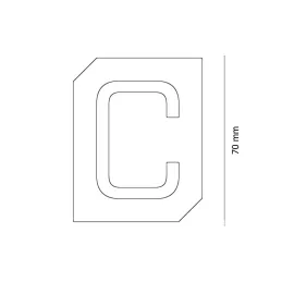 Tablica za vrata ali steno »C« / Mat črna