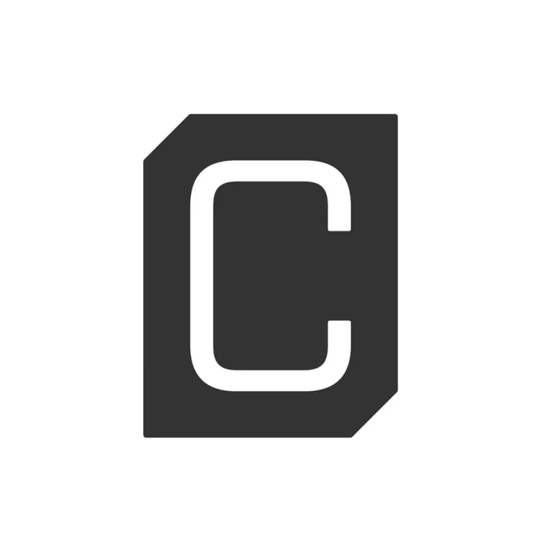 Tablica za vrata ali steno »C« / Mat črna