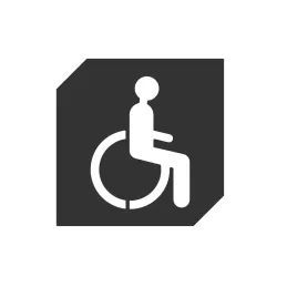 Ploščica za vrata ali steno »INVALID« / Črna matirana