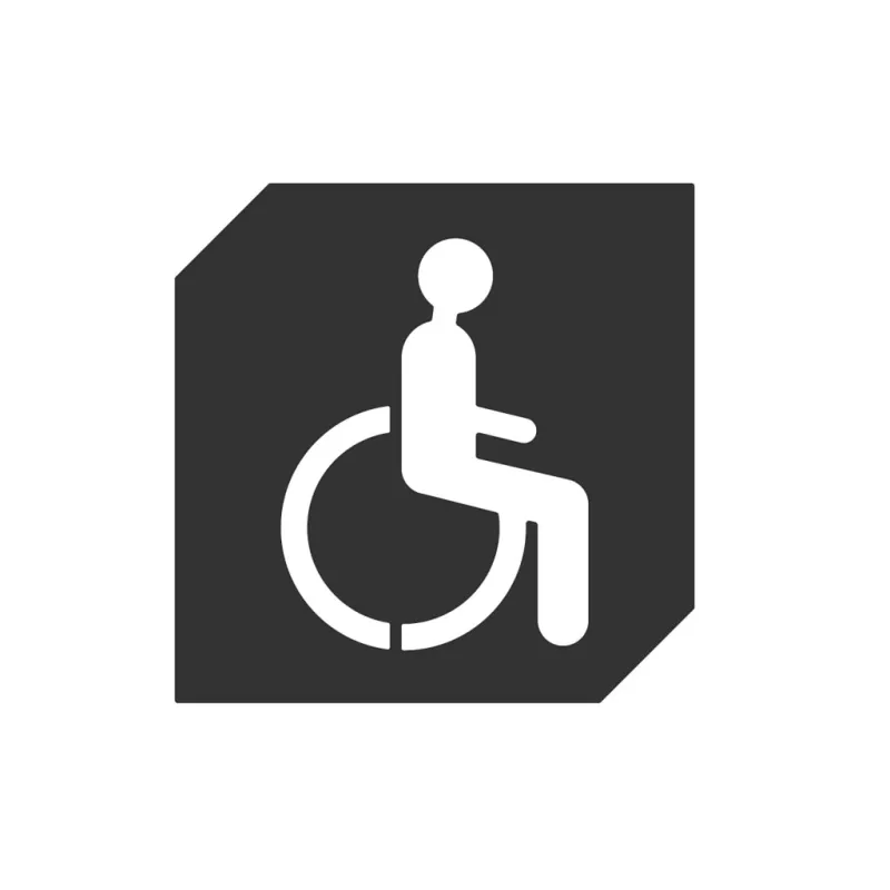 Ploščica za vrata ali steno »INVALID« / Črna matirana