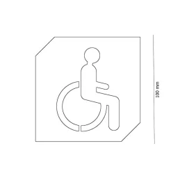 Ploščica za vrata ali steno »INVALID« / Črna matirana