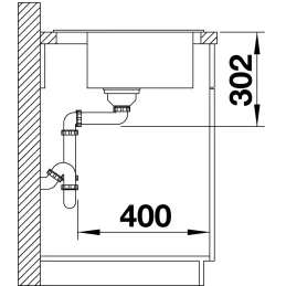 Granitno pomivalno korito Blanco ZENAR XL 6 S Compact z ekscentrom / skala siva