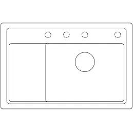 Granitno pomivalno korito Blanco ZENAR XL 6 S Compact z ekscentrom / Bela soft