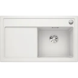 Granitno pomivalno korito Blanco ZENAR 45 S z ekscentrom / belo, desno izlivno polje