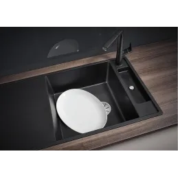 Granitno pomivalno korito Blanco AXIA III XL 6 S z ekscentrom / Bela