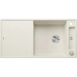 Pomivalno korito iz keramike Blanco AXIA III XL 6 S z ekscentrom / Bela soft