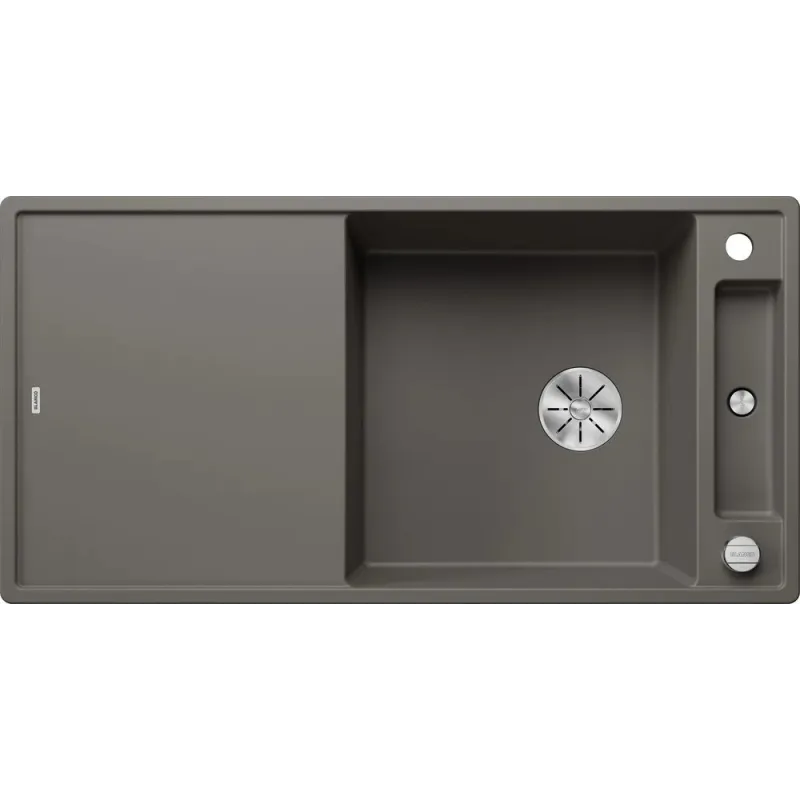 Granitno pomivalno korito Blanco AXIA III XL 6 S z ekscentrom / vulkansko siva
