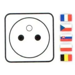 Izvlečna električna vtičnica EVOline BackFlip FRENCH + 1xUSB-polnjenje / videz nerjavnega jekla