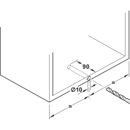 Dvižni mehanizem KESSEBOHMER FREEspace mini PTO / Bela