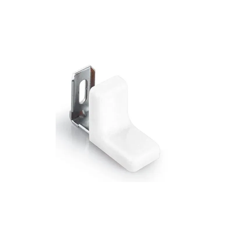 Kovinski kotnik s PVC-kapico / bel