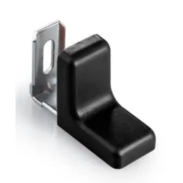 Kovinski kotnik s PVC-kapico / Črn